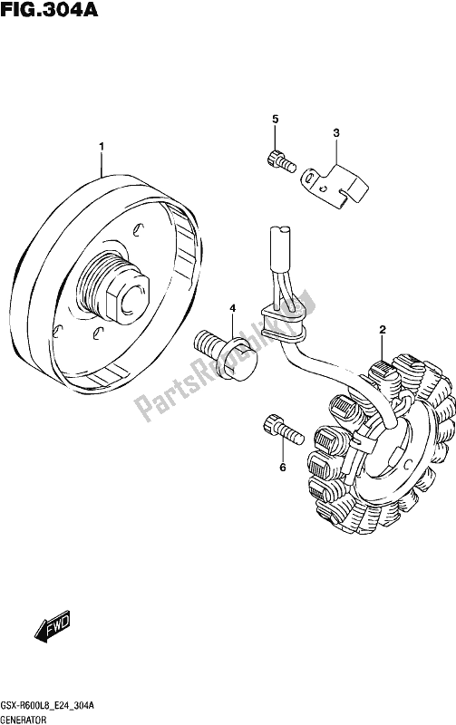 All parts for the Generator of the Suzuki Gsx-r 600 2018