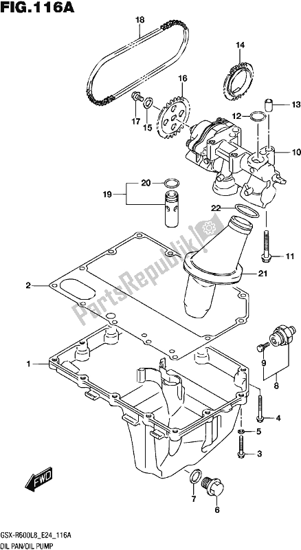 Wszystkie części do Oil Pan/oil Pump Suzuki Gsx-r 600 2018