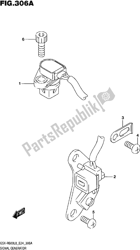 All parts for the Signal Generator of the Suzuki Gsx-r 600 2018