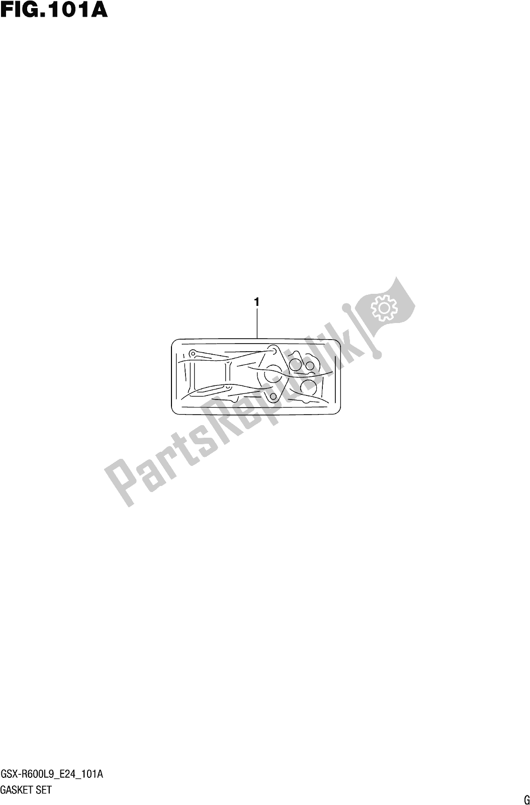 Tutte le parti per il Fig. 101a Gasket Set del Suzuki Gsx-r 600 2019