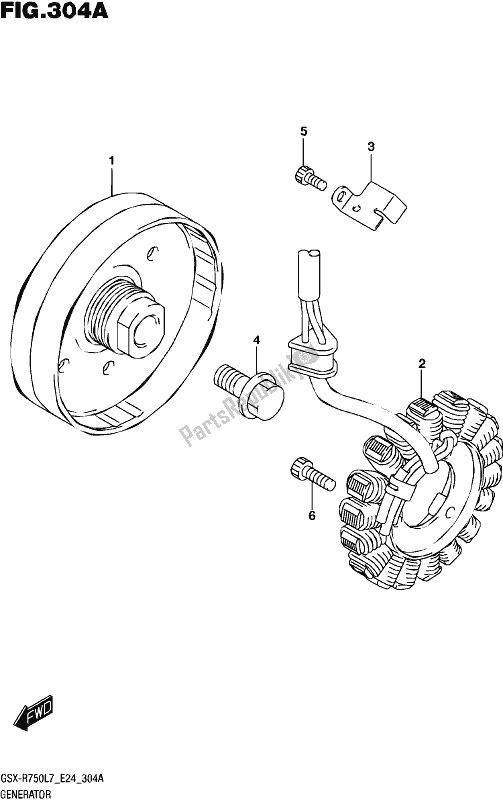 All parts for the Generator of the Suzuki Gsx-r 750 2017