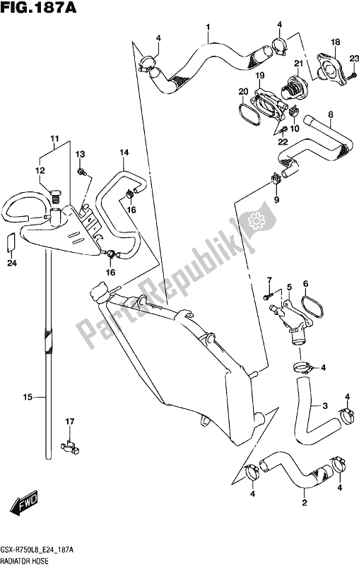 Toutes les pièces pour le Tuyau De Radiateur du Suzuki Gsx-r 750 2018