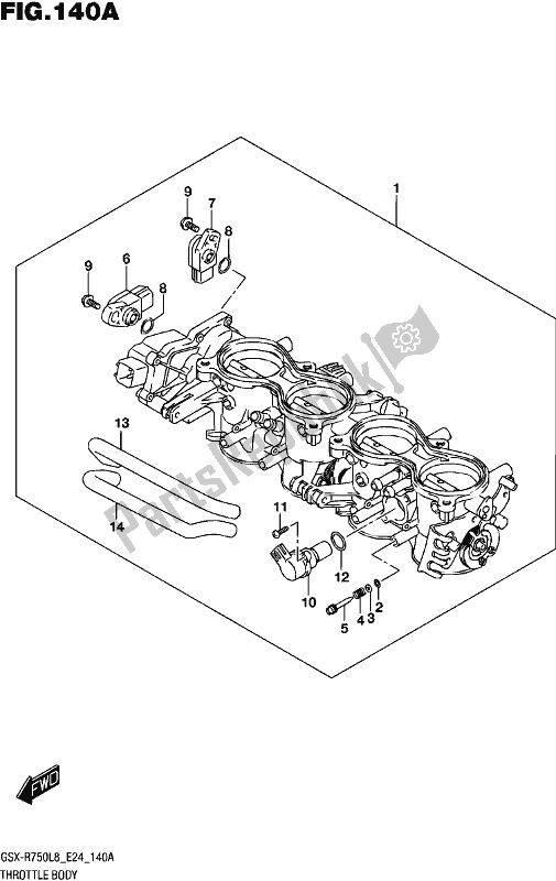 Wszystkie części do Korpus Przepustnicy Suzuki Gsx-r 750 2018