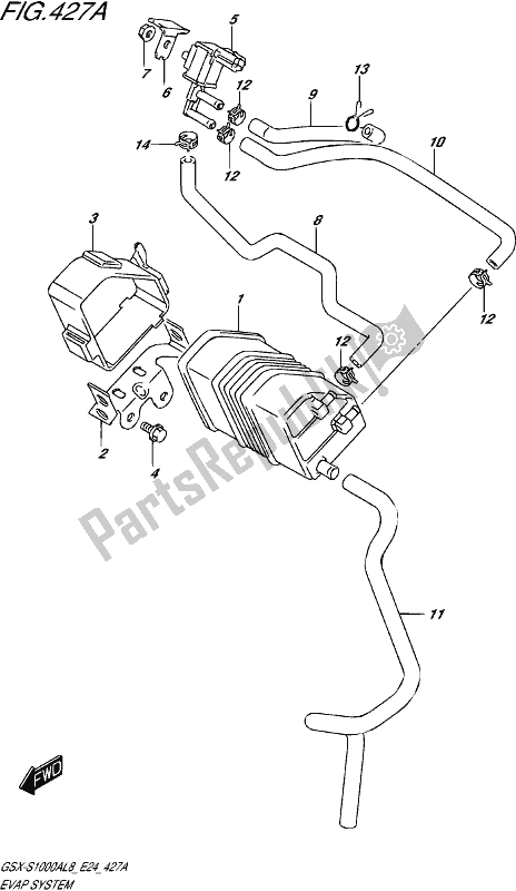 Tutte le parti per il Evap System del Suzuki Gsx-s 1000A 2018