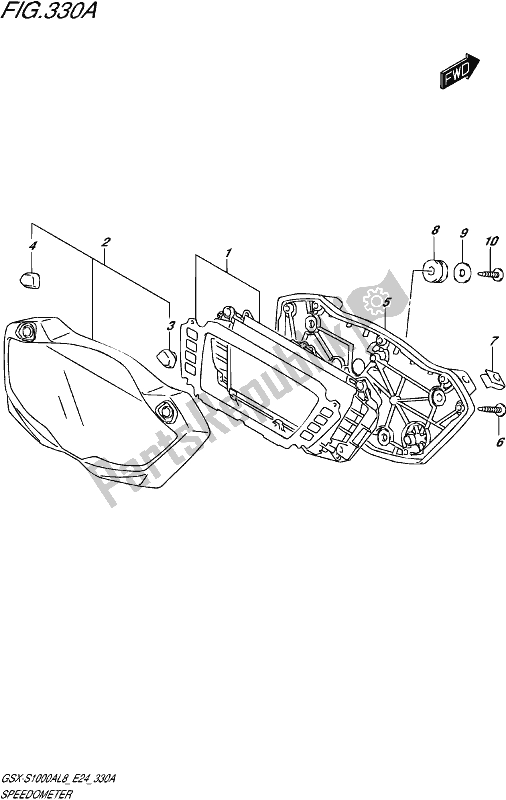 All parts for the Speedometer of the Suzuki Gsx-s 1000A 2018