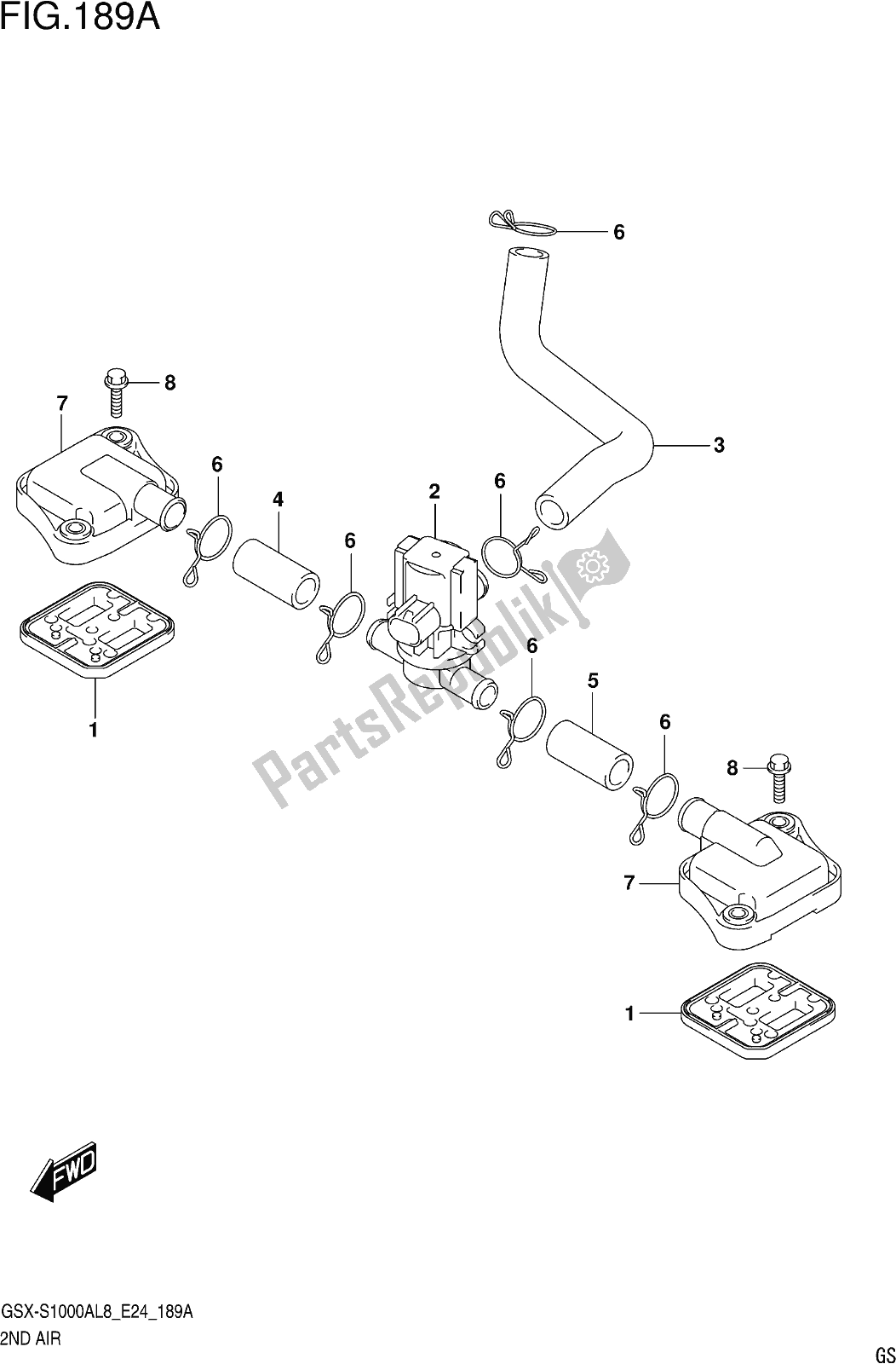 Tutte le parti per il Fig. 189a 2nd Air del Suzuki Gsx-s 1000 AZ 2018