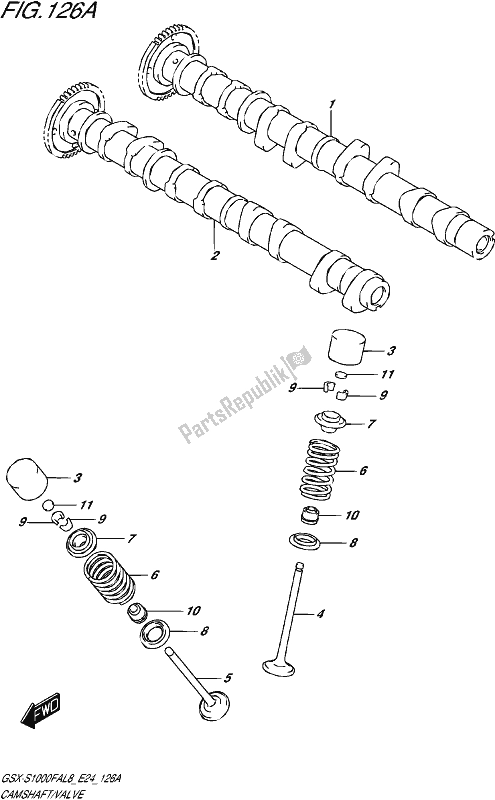 Toutes les pièces pour le Arbre à Cames / Soupape du Suzuki Gsx-s 1000 FA 2018