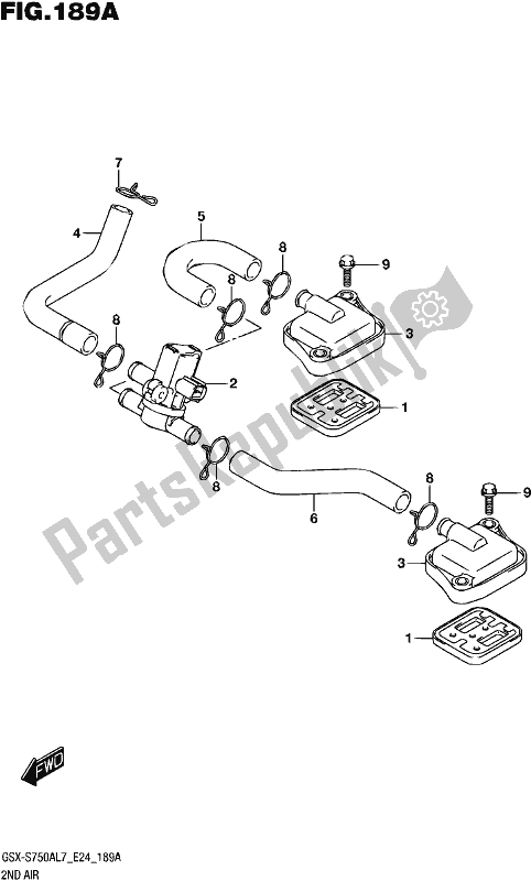 All parts for the 2nd Air of the Suzuki Gsx-s 750A 2017