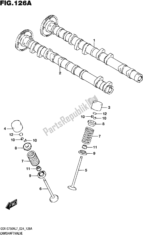 All parts for the Camshaft/valve of the Suzuki Gsx-s 750A 2017