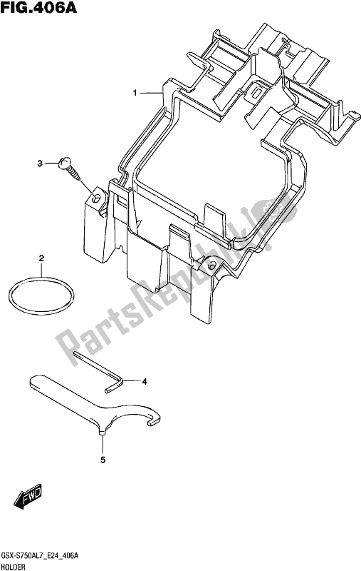 All parts for the Holder of the Suzuki Gsx-s 750A 2017