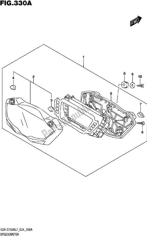 All parts for the Speedometer of the Suzuki Gsx-s 750A 2017