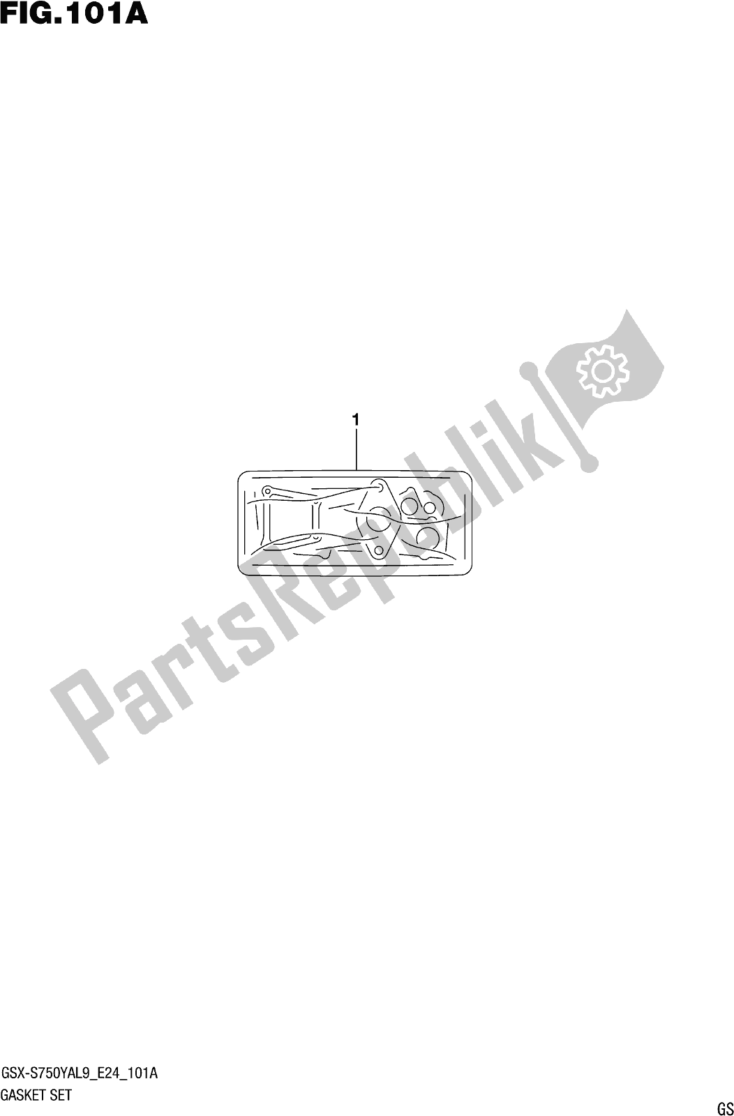 Tutte le parti per il Fig. 101a Gasket Set del Suzuki Gsx-s 750 YA 2019