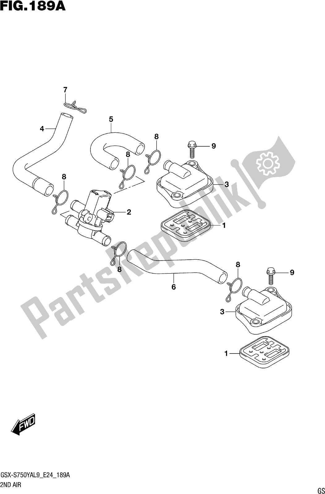 Tutte le parti per il Fig. 189a 2nd Air del Suzuki Gsx-s 750 YA 2019