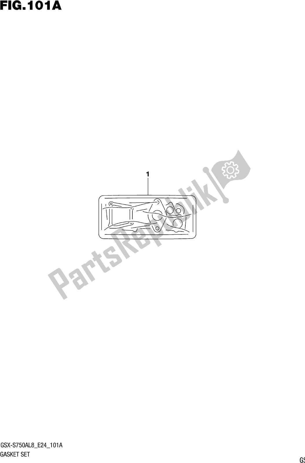 Tutte le parti per il Fig. 101a Gasket Set del Suzuki Gsx-s 750 ZA 2018