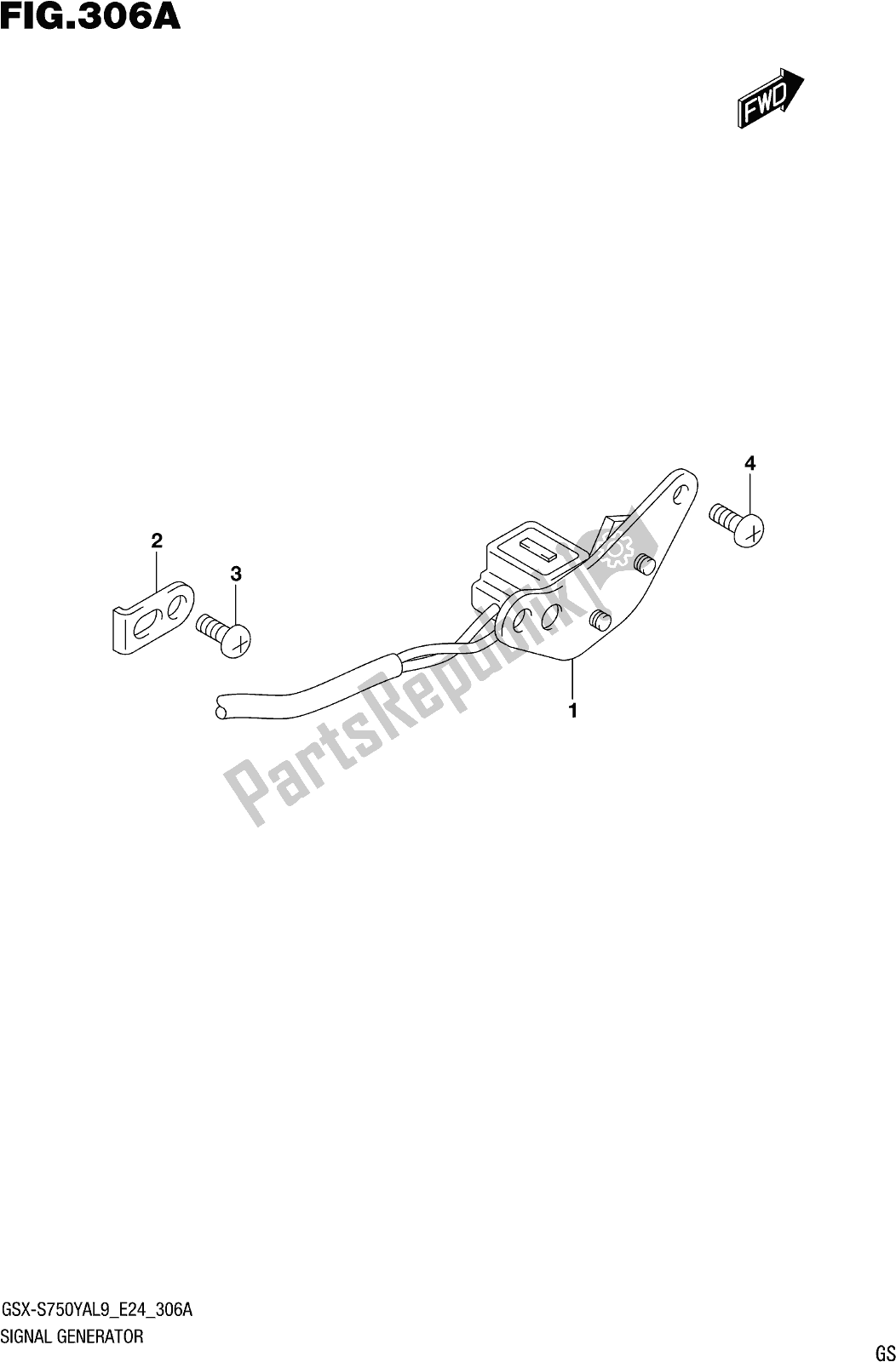 All parts for the Fig. 306a Signal Generator of the Suzuki Gsx-s 750 ZA 2019