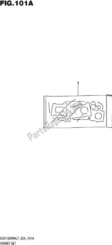 All parts for the Gasket Set of the Suzuki GSX 1300 RA 2017