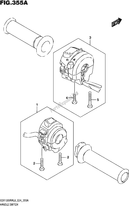 All parts for the Handle Switch of the Suzuki GSX 1300 RA 2018