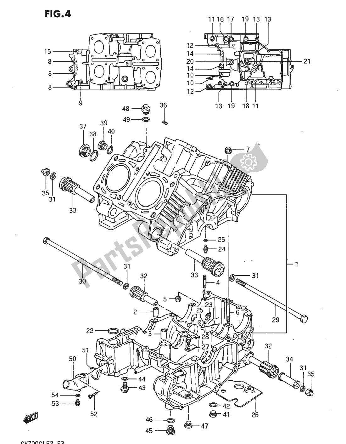 Tutte le parti per il Carter del Suzuki GV 700 Madura 1985