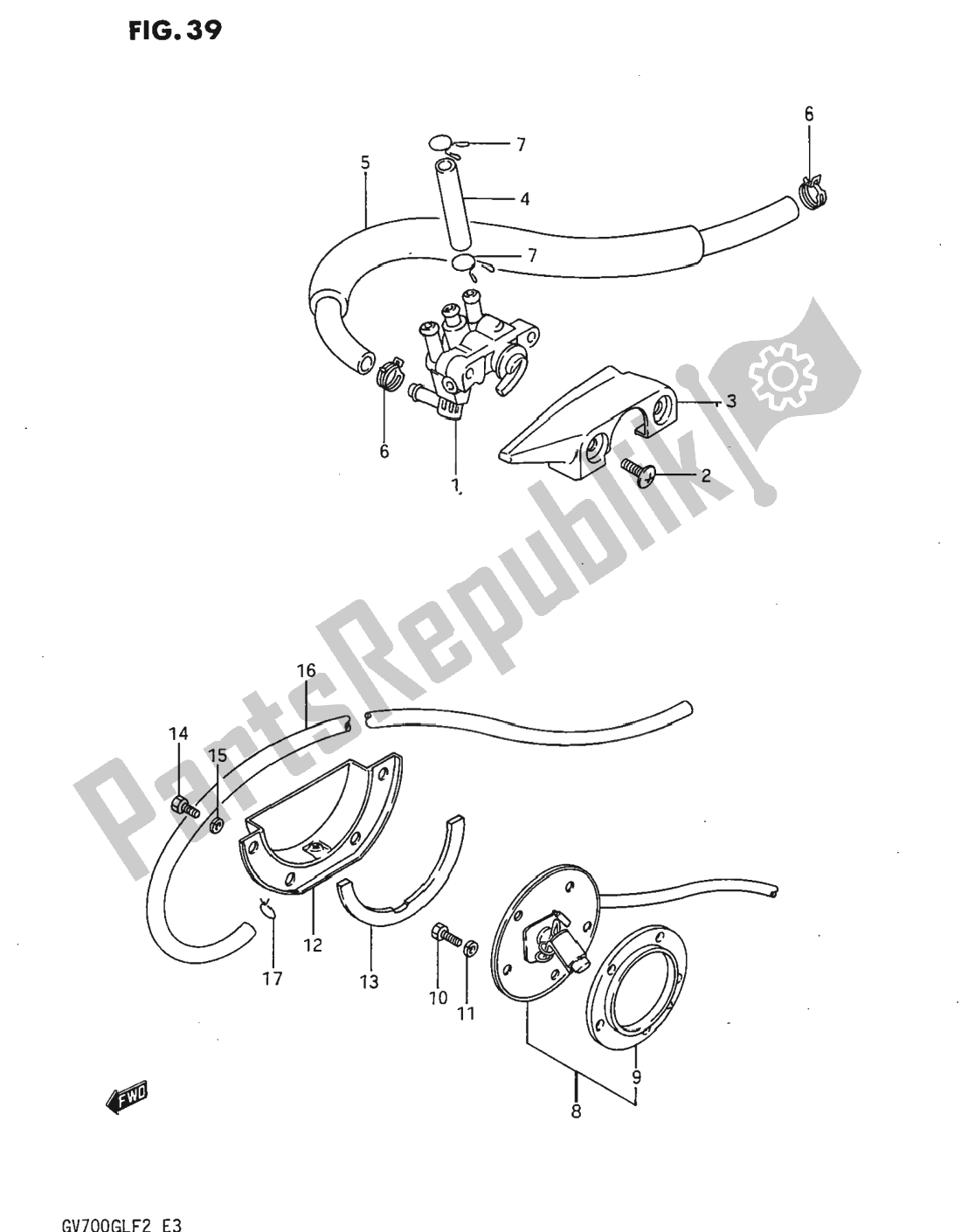 Tutte le parti per il Rubinetto Del Carburante del Suzuki GV 700 Madura 1985