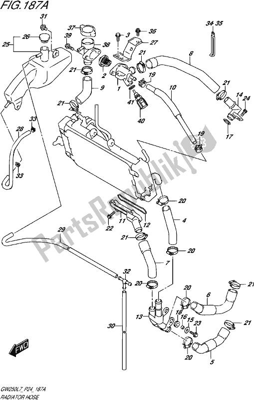 Toutes les pièces pour le Tuyau De Radiateur du Suzuki GW 250 2017