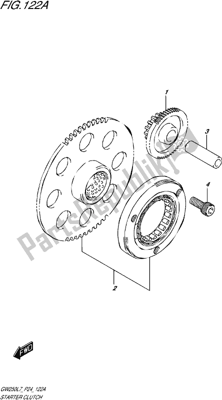 Todas las partes para Embrague De Arranque de Suzuki GW 250 2017