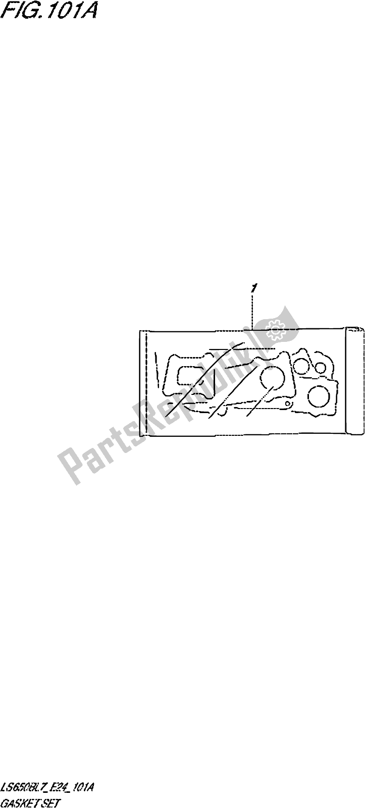 All parts for the Fig. 101a Gasket Set of the Suzuki LS 650B 2017