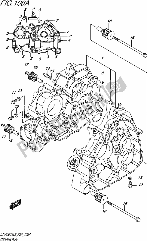 Toutes les pièces pour le Carter du Suzuki LT-A 500X 2018