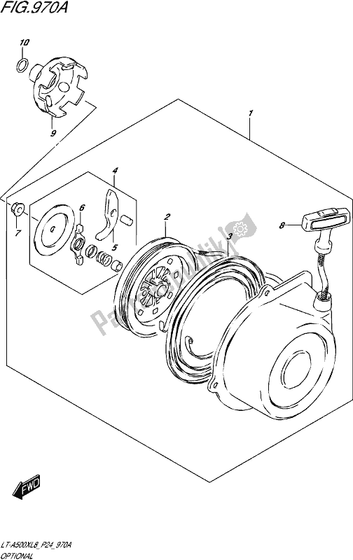 Wszystkie części do Opcjonalnie (rozrusznik R? Czny) Suzuki LT-A 500X 2018