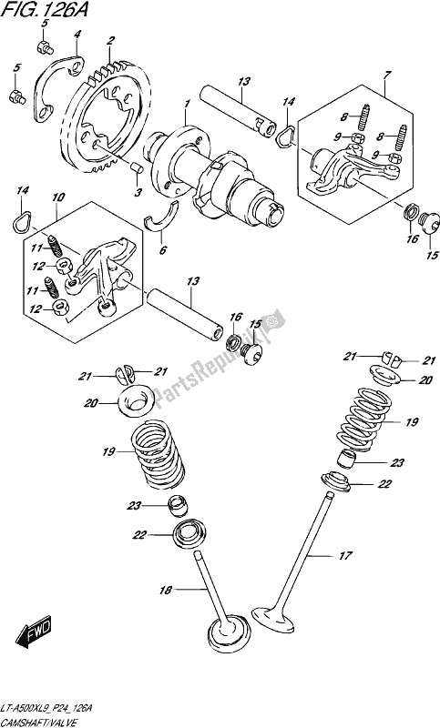 Tutte le parti per il Albero A Camme / Valvola del Suzuki LT-A 500X 2019