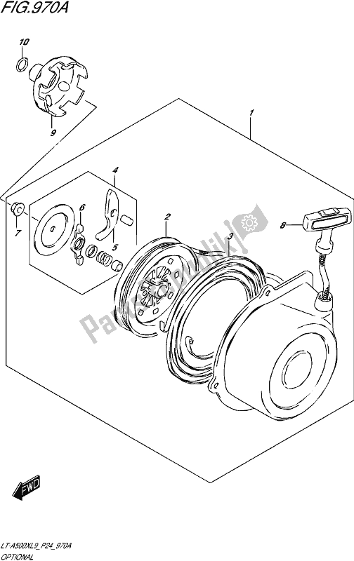 Tutte le parti per il Opzionale (avviamento A Strappo) del Suzuki LT-A 500X 2019