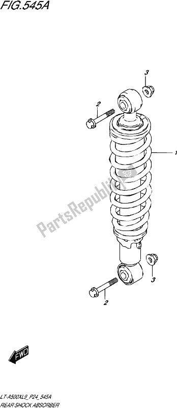 Tutte le parti per il Rear Shock Absorber (lt-a500xl9 P24) del Suzuki LT-A 500X 2019