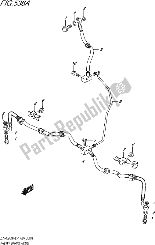 Todas las partes para Manguera De Freno Delantero de Suzuki LT-A 500 XP 2017