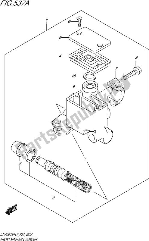 Wszystkie części do Przedni Cylinder G?ówny Suzuki LT-A 500 XP 2017