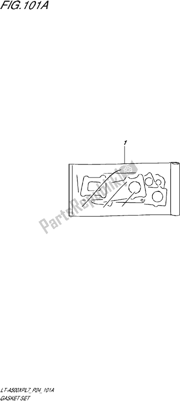 All parts for the Gasket Set of the Suzuki LT-A 500 XP 2017