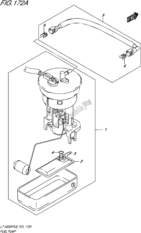 All parts for the Fuel Pump of the Suzuki LT-A 500 XP 2018