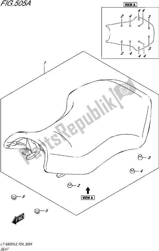 Wszystkie części do Siedzenie Suzuki LT-A 500 XP 2019