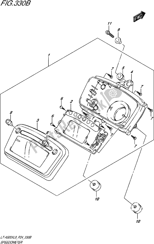 Wszystkie części do Speedometer (lt-a500xpl9 P24) Suzuki LT-A 500 XP 2019