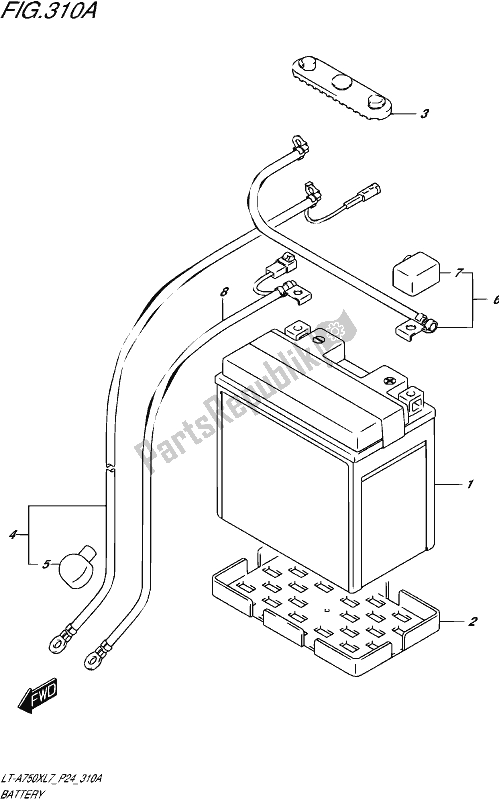 Tutte le parti per il Batteria del Suzuki LT-A 750X 2017