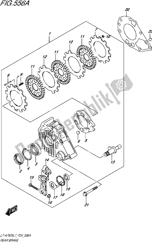 Toutes les pièces pour le Frein Arriere du Suzuki LT-A 750X 2017