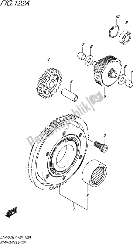 Toutes les pièces pour le Embrayage De Démarrage du Suzuki LT-A 750X 2017