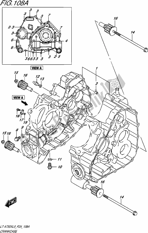 Tutte le parti per il Carter del Suzuki LT-A 750X 2019