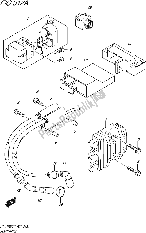 Toutes les pièces pour le Electrical (lt-a750xl9 P24) du Suzuki LT-A 750X 2019