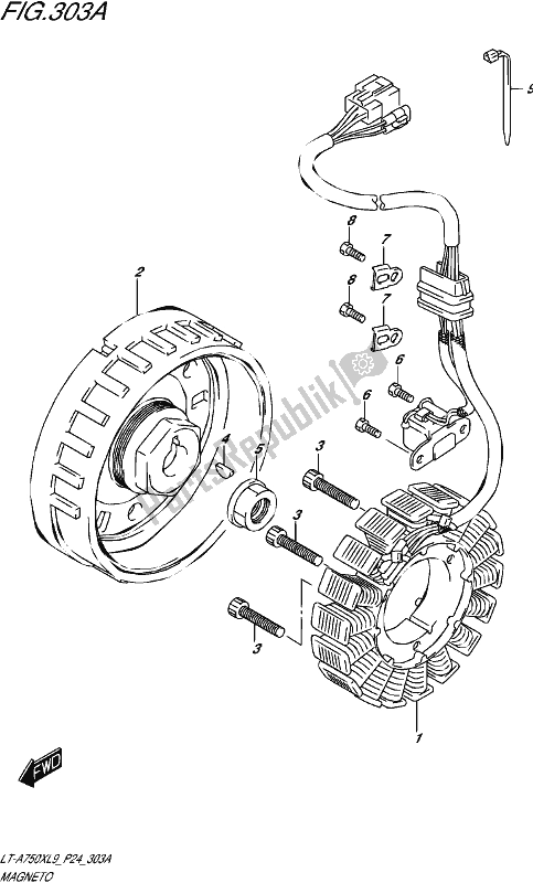 Tutte le parti per il Magnete del Suzuki LT-A 750X 2019