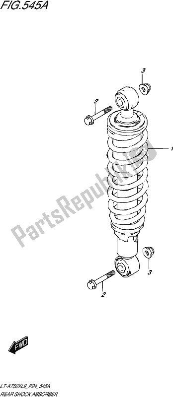 Tutte le parti per il Rear Shock Absorber (lt-a750xl9 P24) del Suzuki LT-A 750X 2019