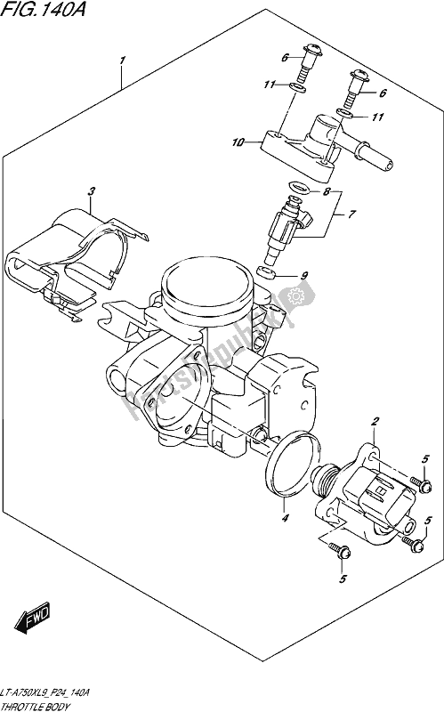 Tutte le parti per il Corpo Farfallato del Suzuki LT-A 750X 2019