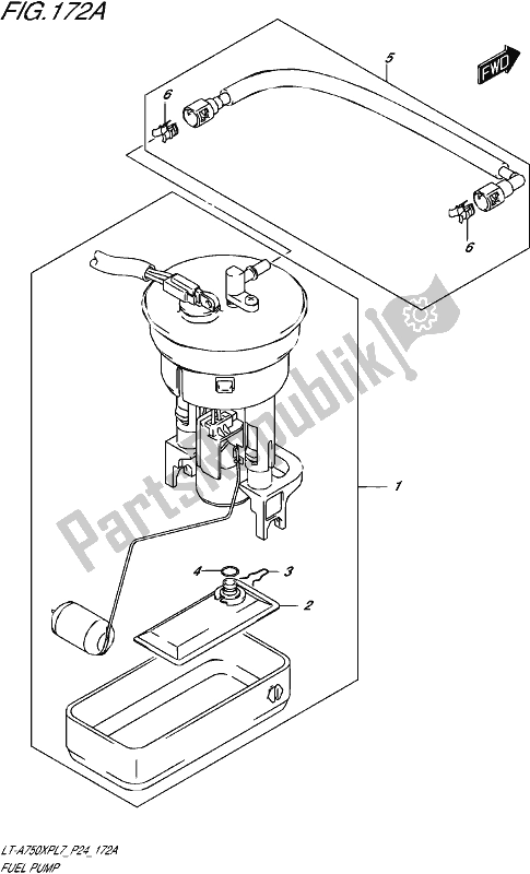 All parts for the Fuel Pump of the Suzuki LT-A 750 XP 2017