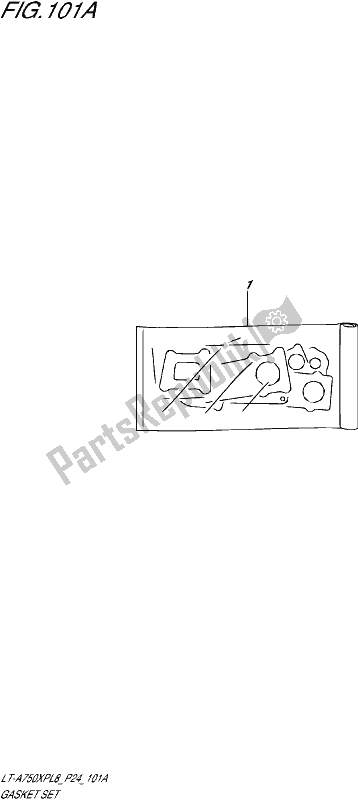 All parts for the Gasket Set of the Suzuki LT-A 750 XP 2018