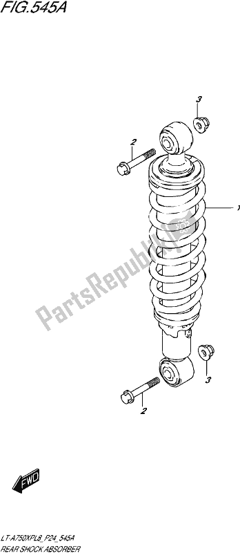 All parts for the Rear Shock Absorber of the Suzuki LT-A 750 XP 2018