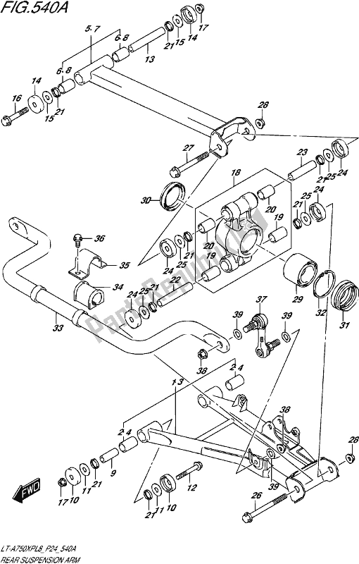 Todas las partes para Brazo De Suspensión Trasera de Suzuki LT-A 750 XP 2018