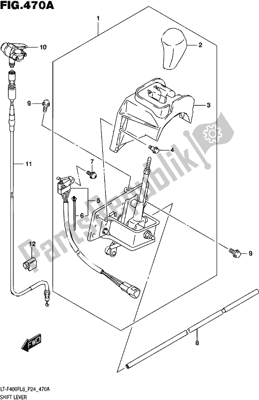 Tutte le parti per il Leva Del Cambio del Suzuki LT-F 400F 2018